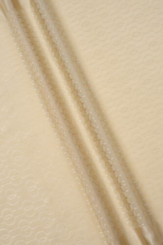 Oriental Chain Silk Cotton Shawl Cream - 2