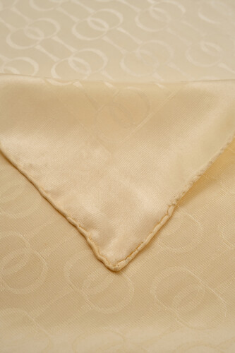 Oriental Chain Silk Cotton Shawl Cream - 3