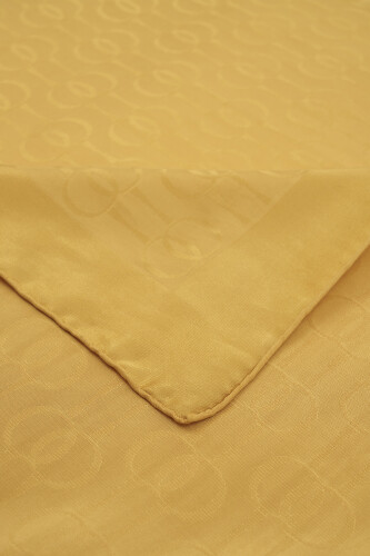 Oriental Chain Silk Cotton Shawl Yellow - 3