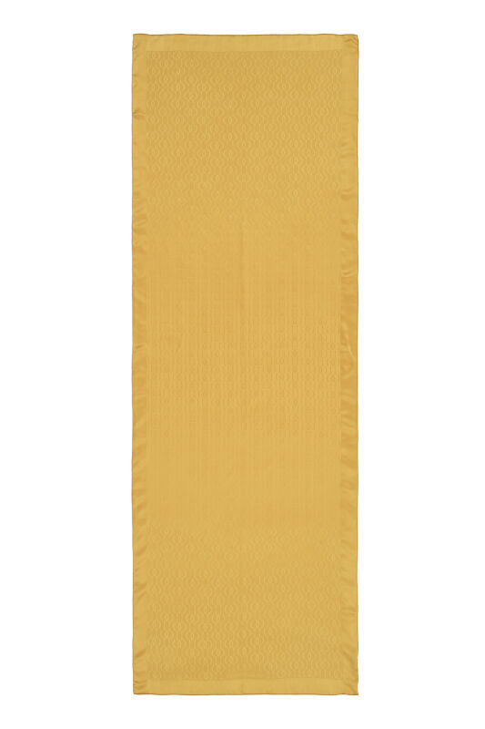 Oriental Chain Silk Cotton Shawl Yellow - 1