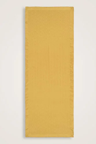 Oriental Chain Silk Cotton Shawl Yellow - Imannoor