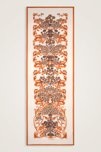 Oriental Flower Earth Floss Cotton Shawl 