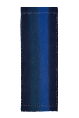 Oriental Nights Silk Shawl Dark Navy - 2