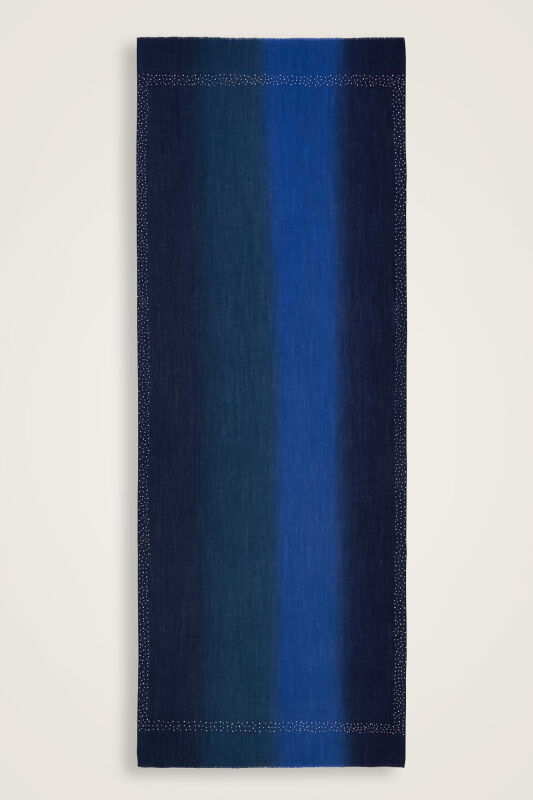 Oriental Nights Silk Shawl Dark Navy - 2