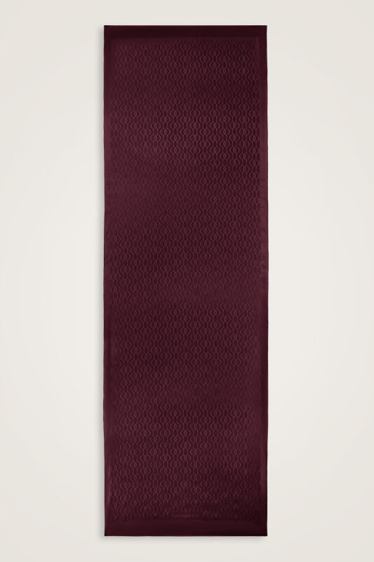 Oryantal Zincir Bordo Pamuk İpek Şal 70x200 - 1