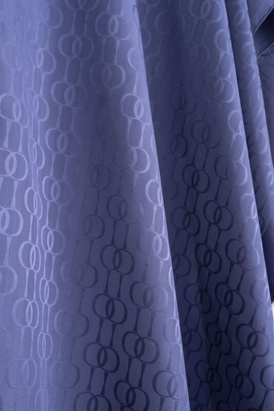 Oryantal Zincir İndigo Pamuk İpek Şal 70x200 - 2