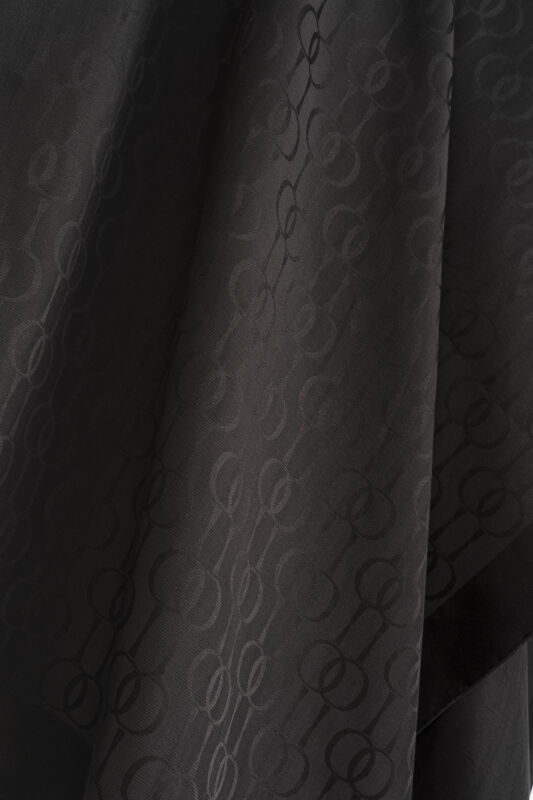 Oryantal Zincir Siyah Pamuk İpek Şal 70x200 - 2