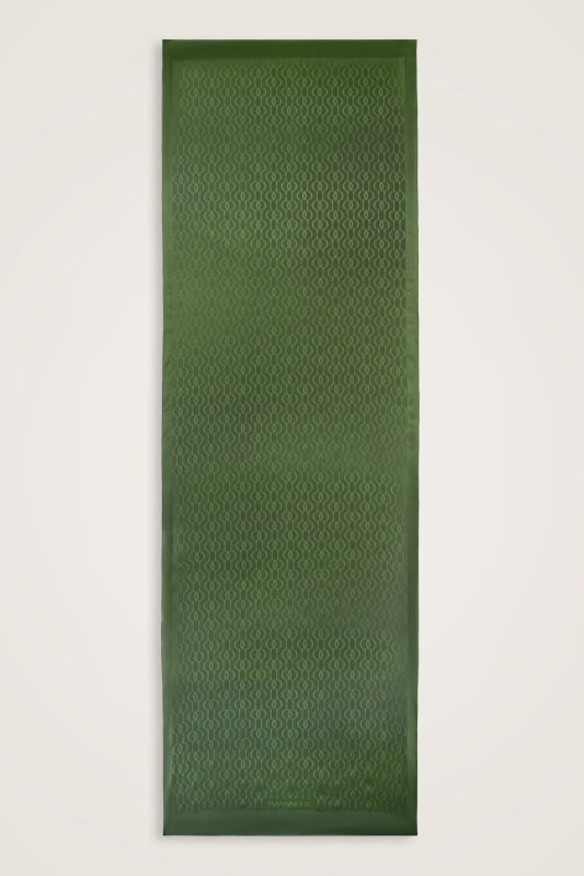 Oryantal Zincir Yeşil Pamuk İpek Şal 70x200 - 1