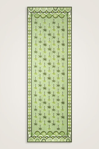 Palm Island Green Cotton Silk Shawl 