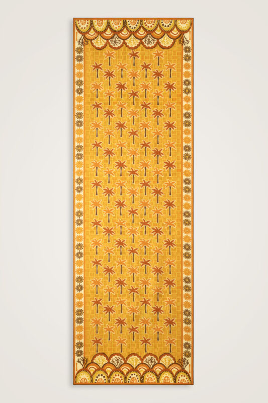 Palm Island Saffron Cotton Silk Shawl - 1