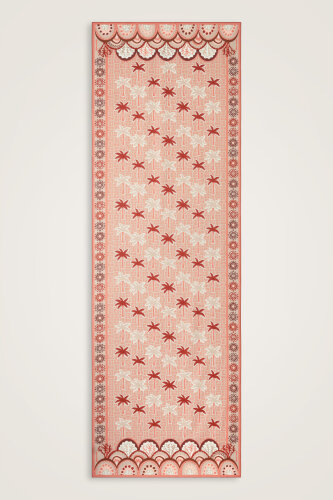 Palm Island Salmon Cotton Silk Shawl 