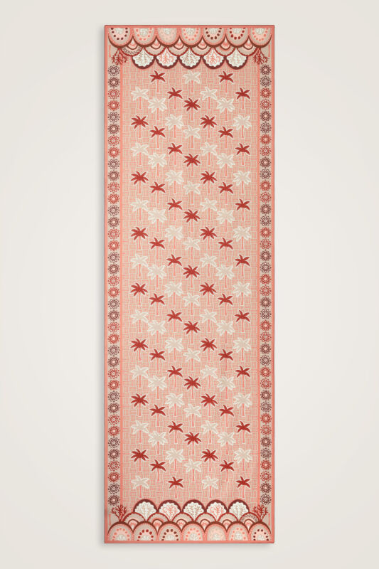 Palm Island Salmon Cotton Silk Shawl - 1