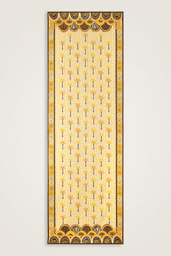 Palm Island Yellow Cotton Silk Shawl 