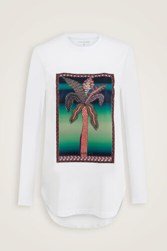 Palmiye Long Sleeve White T-Shirt - Imannoor (1)