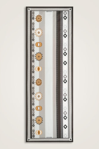 Papatya Noor Gri Pamuk Floş Şal 70x210 - Imannoor (1)