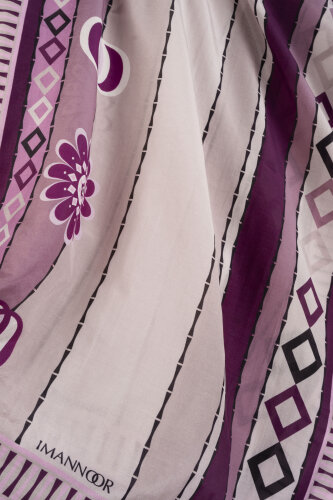 Papatya Noor Mürdüm Pamuk Floş Şal 70x210 - Imannoor (4)