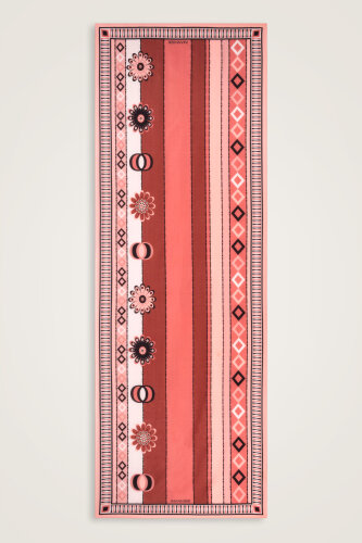 Papatya Noor Şeftali Pamuk Floş Şal 70x210 - Imannoor (2)