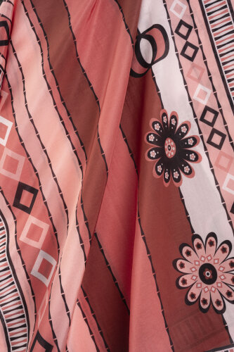 Papatya Noor Şeftali Pamuk Floş Şal 70x210 - Imannoor (4)