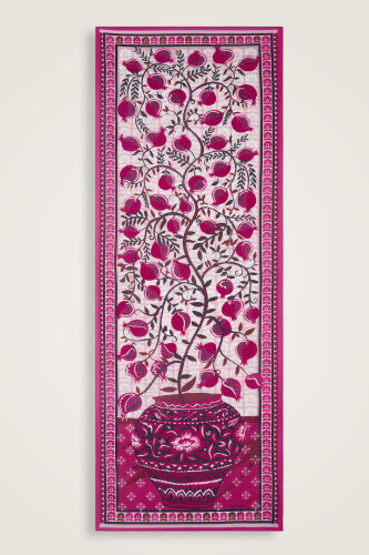 Paradise Pomegranate Fuchsia Cotton Shawl - Imannoor (1)