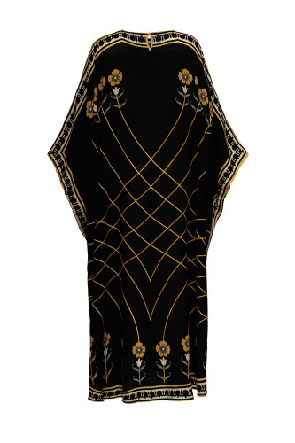 Passage Gold Silk Kaftan - 2