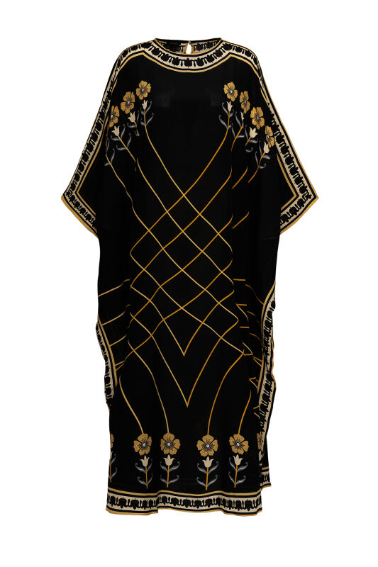 Passage Gold Silk Kaftan - 1