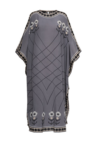 Passage Gray Silk Kaftan 