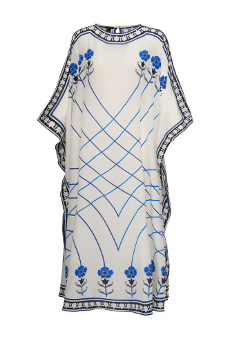 Passage White Silk Kaftan 