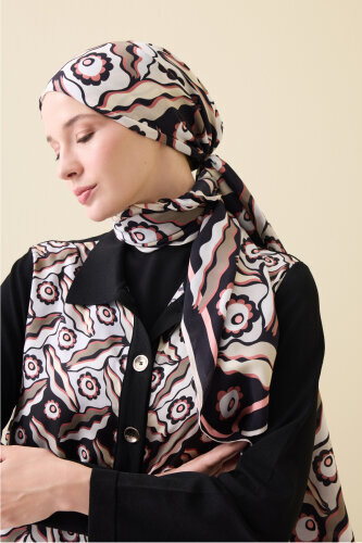 Pelenk Black Viscose Shawl - 5