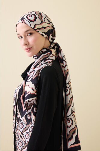 Pelenk Black Viscose Shawl - 3
