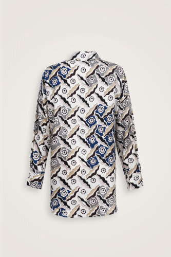 Pelenk Gray Twill Silk Pajama Shirt - Imannoor (4)