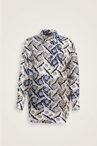 Pelenk Gray Twill Silk Pajama Shirt - Imannoor (2)