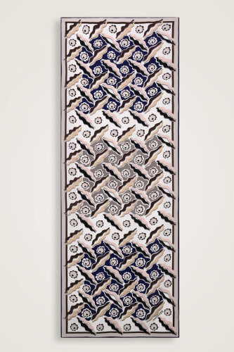 Pelenk Navy Blue Viscose Shawl - 2