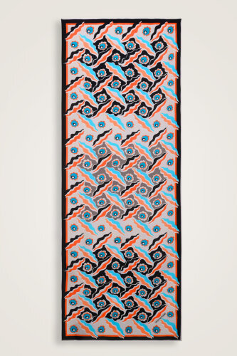 Pelenk Orange Viscose Shawl - 2