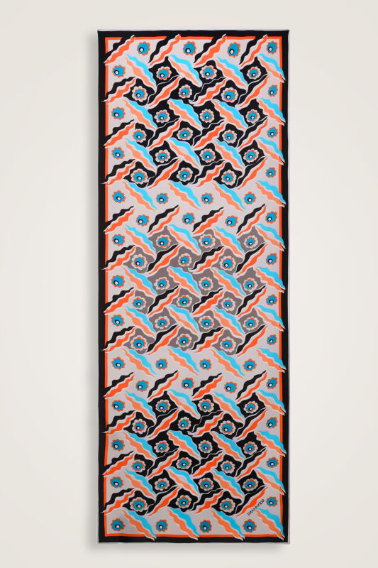 Pelenk Orange Viscose Shawl - 2