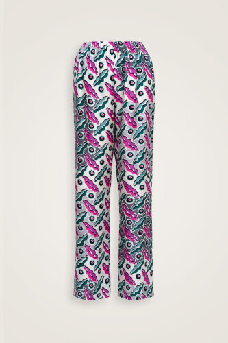 Pelenk Pembe İpek Pijama Pantolon - 2