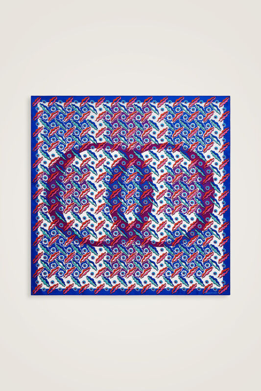 Pelenk Purple-Pink Double-Sided Twill Silk Scarf - 2