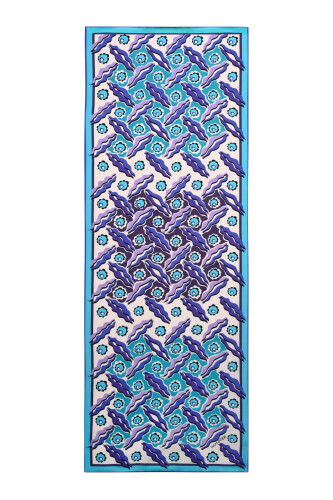 Pelenk Sax Blue Viscose Shawl - 2