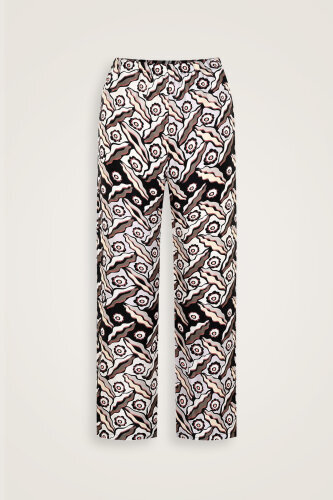 Pelenk Siyah İpek Pijama Pantolon - 2