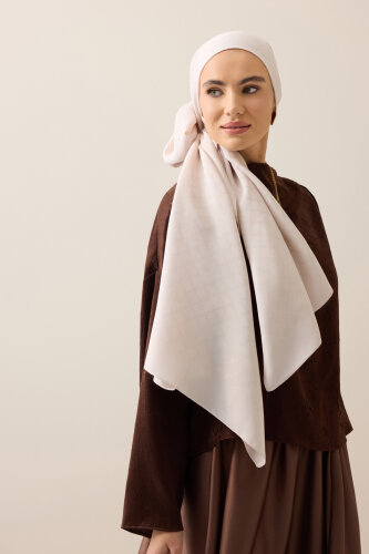 Pencere Kafes Pudra Ramy Jakar Şal 70x210 - Imannoor (3)