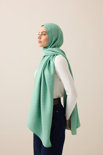 Pencere Kafes Mint Yeşili Ramy Jakar Şal 70x210 - Imannoor (3)