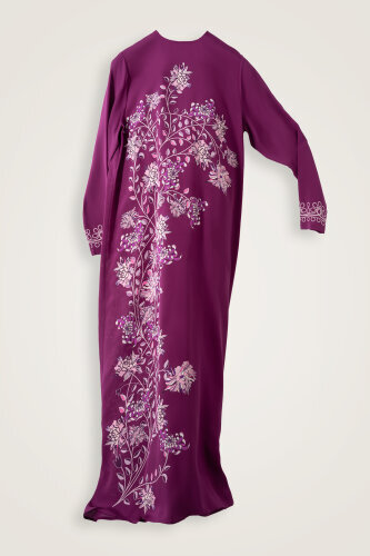 Peony and Plum Silk Crepe Dress - 2