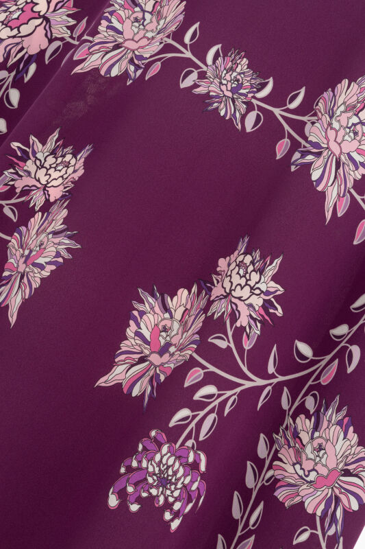 Peony Plum Silk Abaya - 6