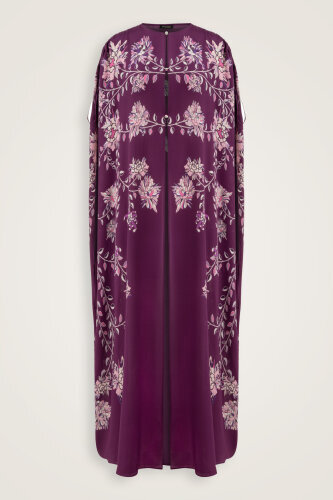 Peony Plum Silk Abaya - Imannoor (1)