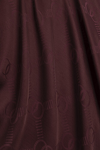 Petek Logo Claret Red Naia Lyocell Jacquard Shawl 70x210 - Imannoor (1)