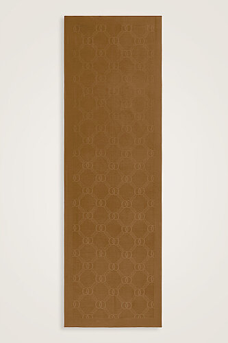 Petek Logo Khaki Naia Lyocell Jacquard Shawl 70x210 - Imannoor