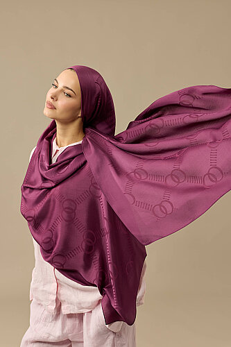 Petek Logo Mor Naia Air Jakar Şal 70x210 - Imannoor (3)