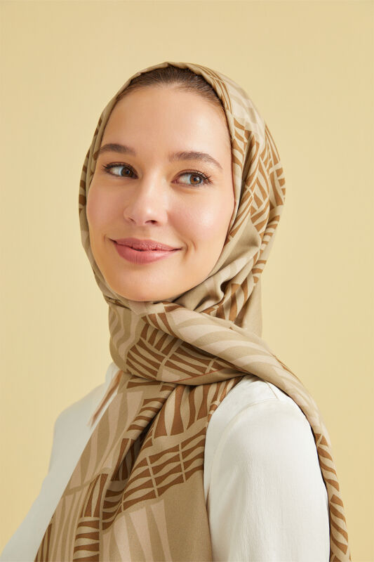 Piano Flosh Viscose Shawl Khaki - 3