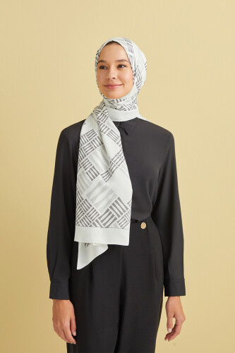 Piano Flosh Viscose Shawl White - 4