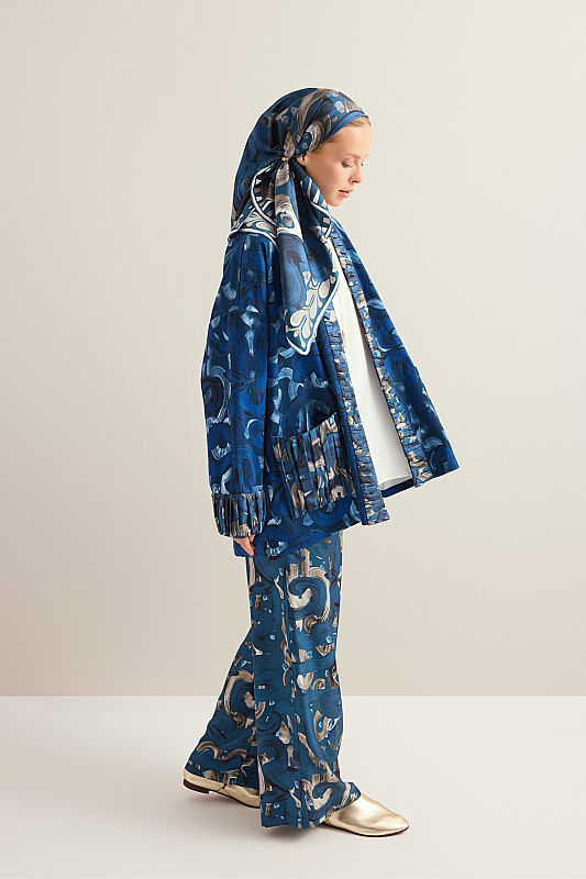 Plain White Twill Silk Sleeved Blouse - 5