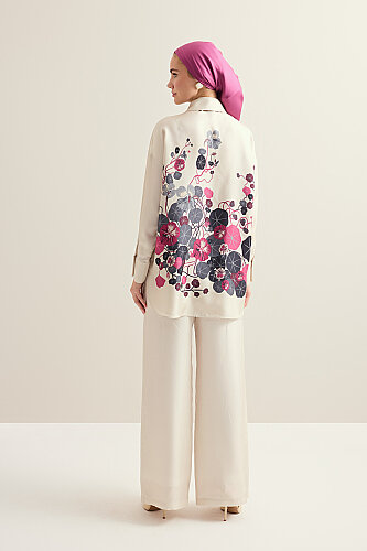 Pool Flower Stone Silk Pants - 3